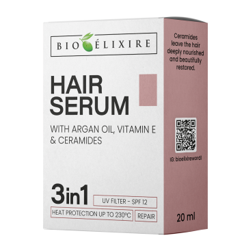 HAIR SERUM Silk with Argan Oil, Vitamin E, Ceramide/ UV...