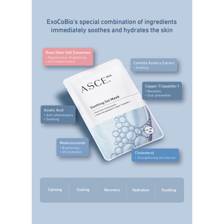 ANGEBOT: ASCEplus Beruhigende Gelmaske mit Exosomen- 3 Stück